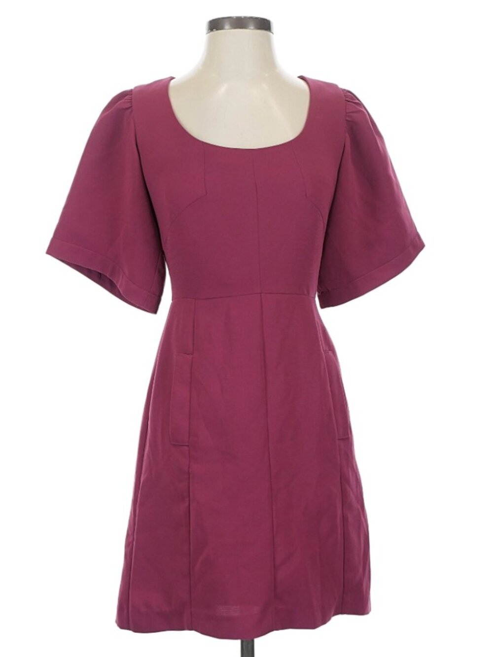 ASOS Design Burgundy Scoop Neck Structured Mini Dress - Size 2 - Like New